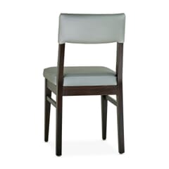 Lark Fully Upholstered Square Back Wood Chair in Espresso