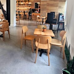 Lola European Beech Wood Restaurant Chair in Natural