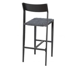 Indoor Outdoor Restaurant Bar stool with Grey Rope/Rattan Seat