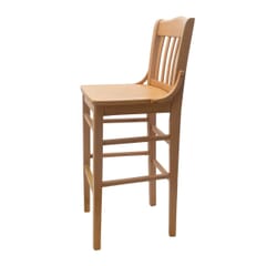 Solid Wood Schoolhouse Restaurant Bar Stool in Natural