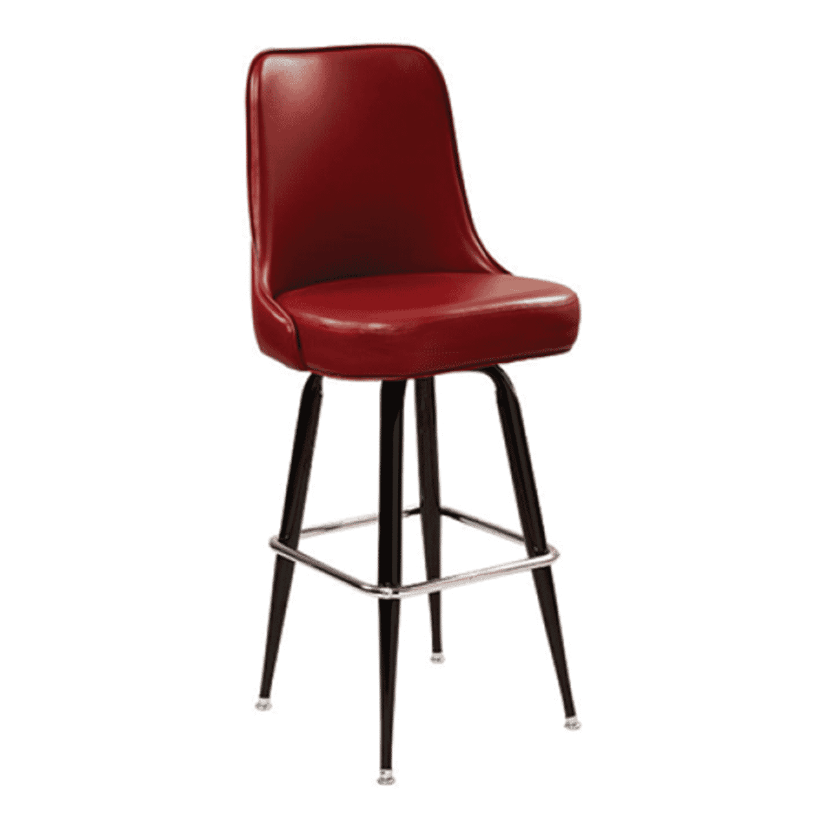 Finn QuickShip Metal Restaurant Bar Stool with Upholstered Seat
