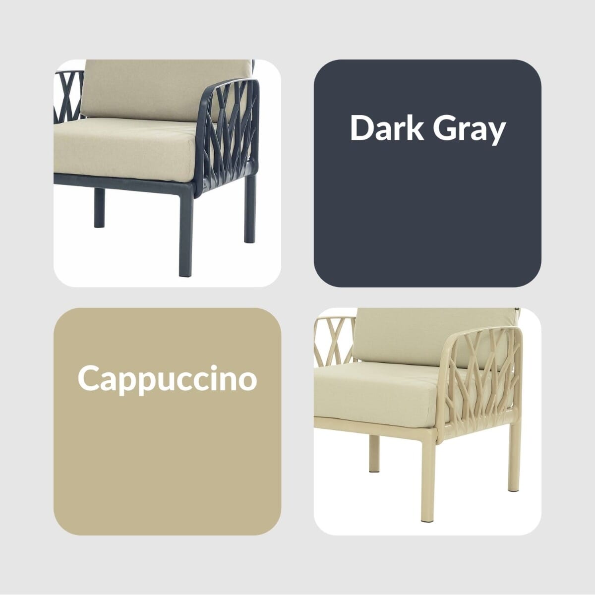 5 Piece -Venice Modular Outdoor Lounge Lovechair Set