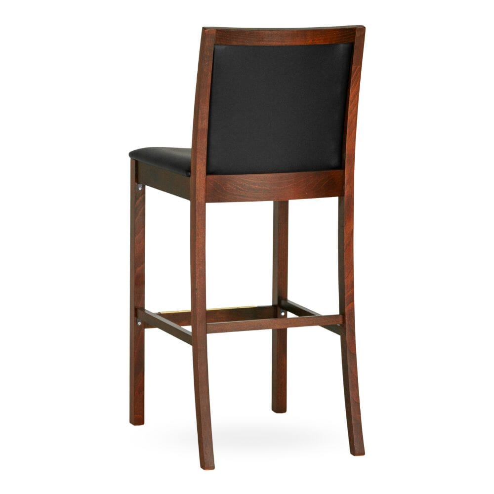 Fully Upholstered Light Walnut Wood Morgan Restaurant Bar Stool