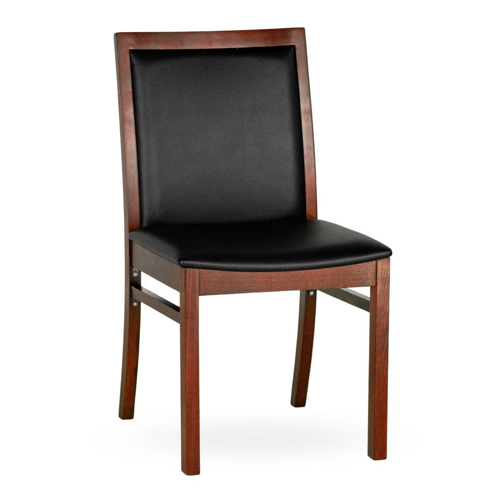 Fully Upholstered Light Walnut Wood Morgan Restaurant Chair