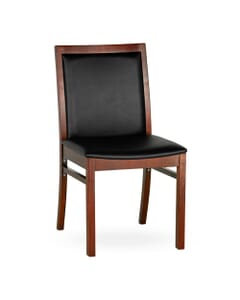 Fully Upholstered Light Walnut Wood Morgan Restaurant Chair