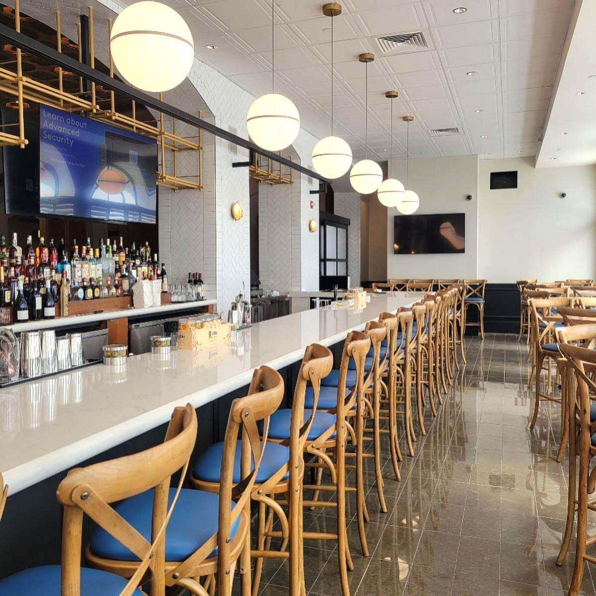 Natural Ash Wood Cross-Back Commercial Bar Stool