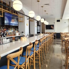 Natural Ash Wood Cross-Back Commercial Bar Stool