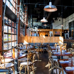 Natural Ash Wood Cross-Back Commercial Chair