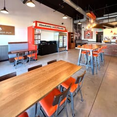 Fully Upholstered Industrial Steel Restaurant Bar Stool