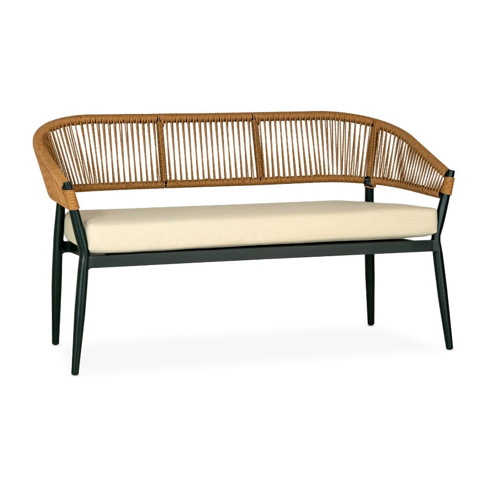 Brezza Outdoor Lovechair with Tan Seat and Back