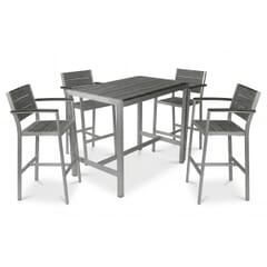 Aluminum & Synthetic Teak Wood Custom Chairs & Table Indoor/Outdoor Set