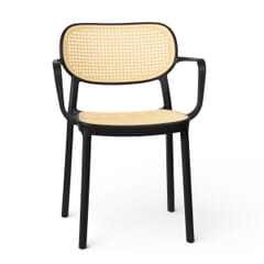 Indoor/Outdoor Resin Restaurant Arm Chair with Mesh Seat and Back