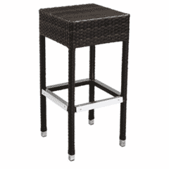 Synthetic Backless Wicker Outdoor Restaurant Bar Stool