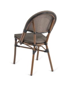 Synthetic Bamboo & Textilene Mesh Stackable Commercial Outdoor Chair