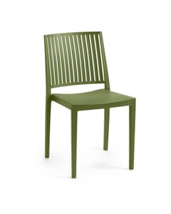 Enhance your outdoor restaurant setting with our Olive Stackable Chair. Perfect for bars and lounges, it's a stylish seating option.
