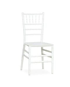 Chiavari Stackable Resin Ballroom Chair in White