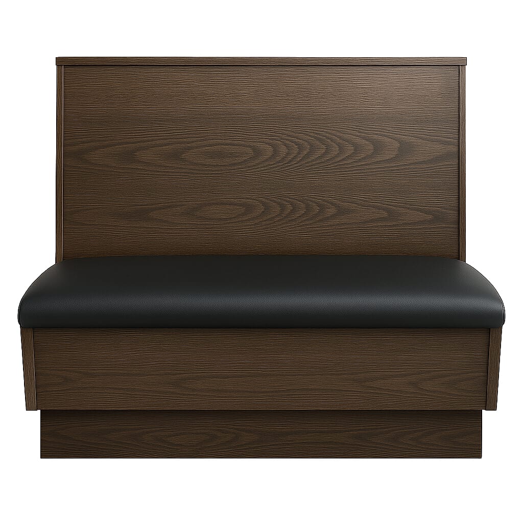 Classic Style Solid Wood Restaurant Booth with Padded Seat