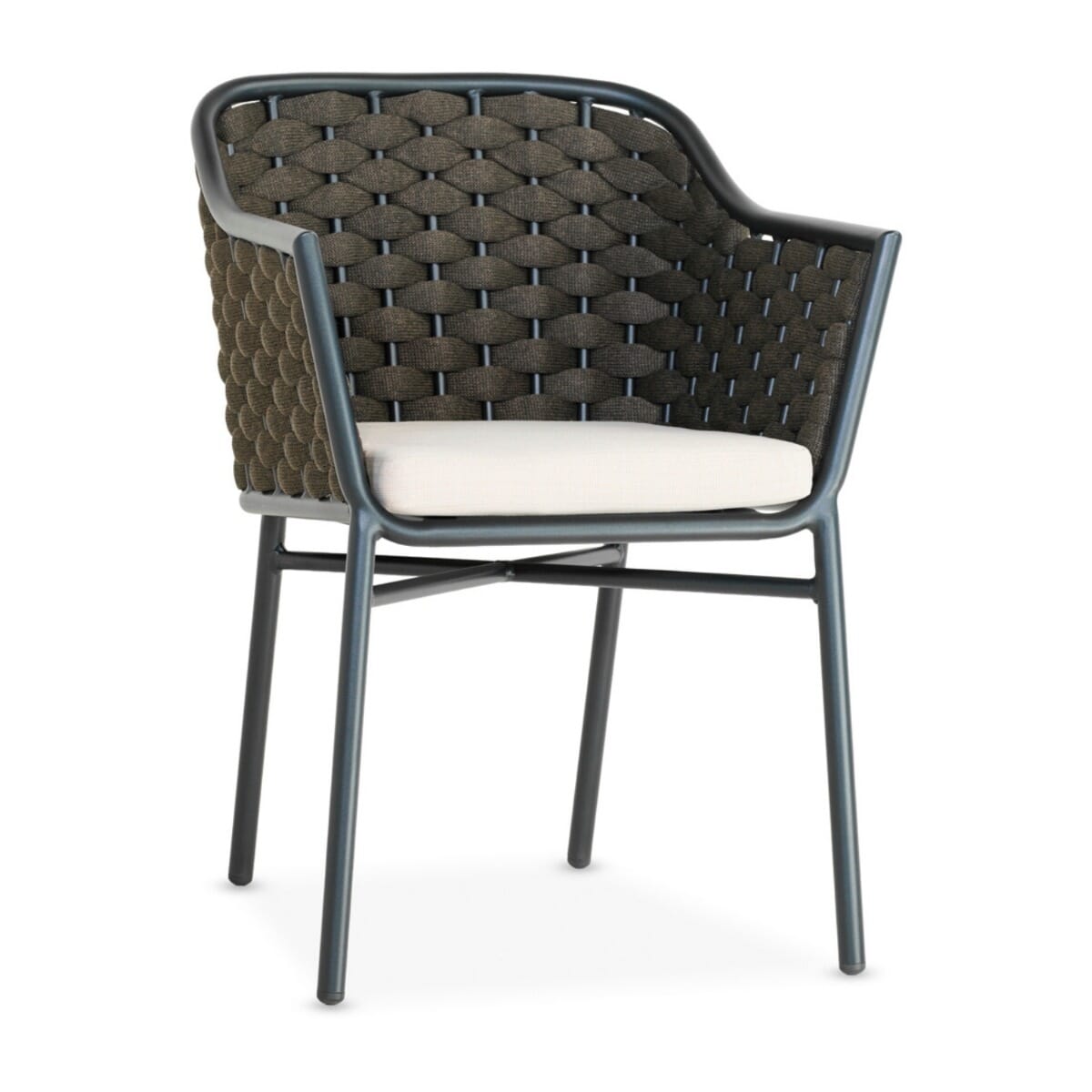 Riviera Brown Woven Outdoor Restaurant Chair