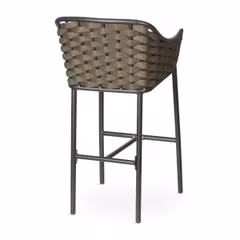 Riviera Outdoor Woven Restaurant Bar Stool in Brown