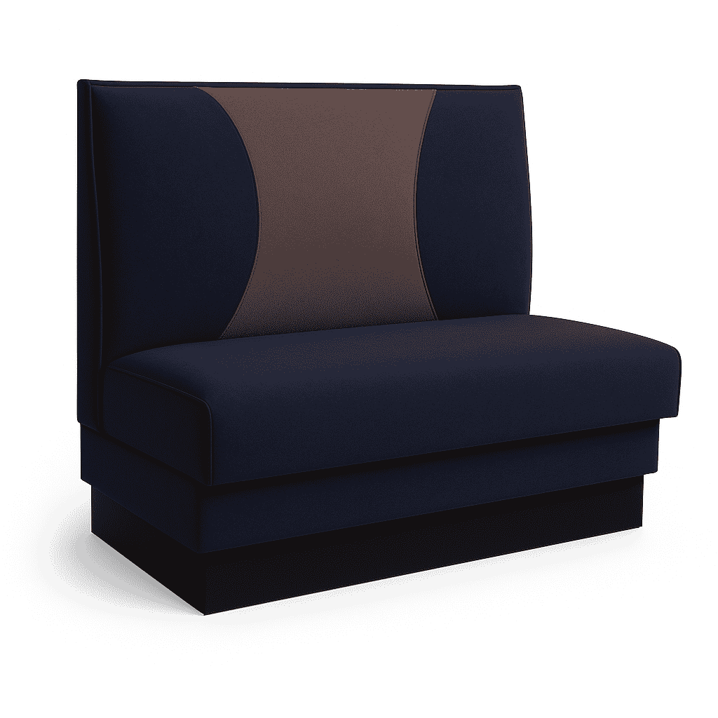 Round Channeled Style Restaurant Booth