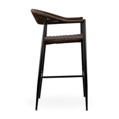 Sabbia Indoor/Outdoor Restaurant Bar Stool with Brown Seat and Back