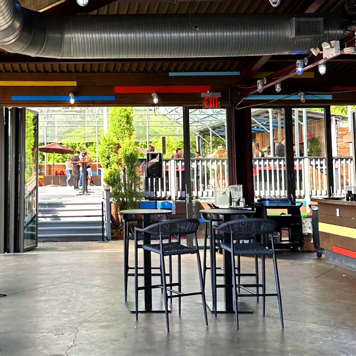 Sabbia Indoor/Outdoor Restaurant Bar Stool with Gray Seat and Back