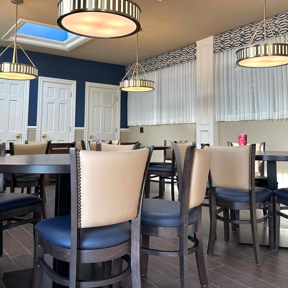 Fully Upholstered Nailhead Trim Side Restaurant Chair