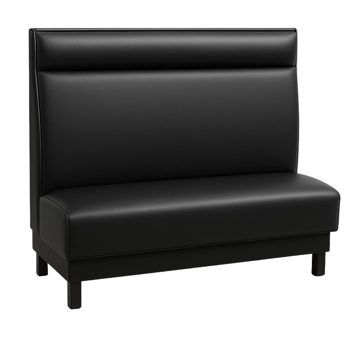 Sienna Upholstered Restaurant Booth with Headroll and Wood Legs