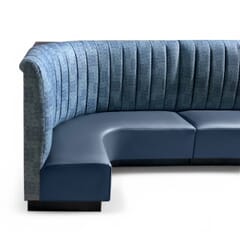 Soho Custom Channel Restaurant Booth with Lounge Extended Seat