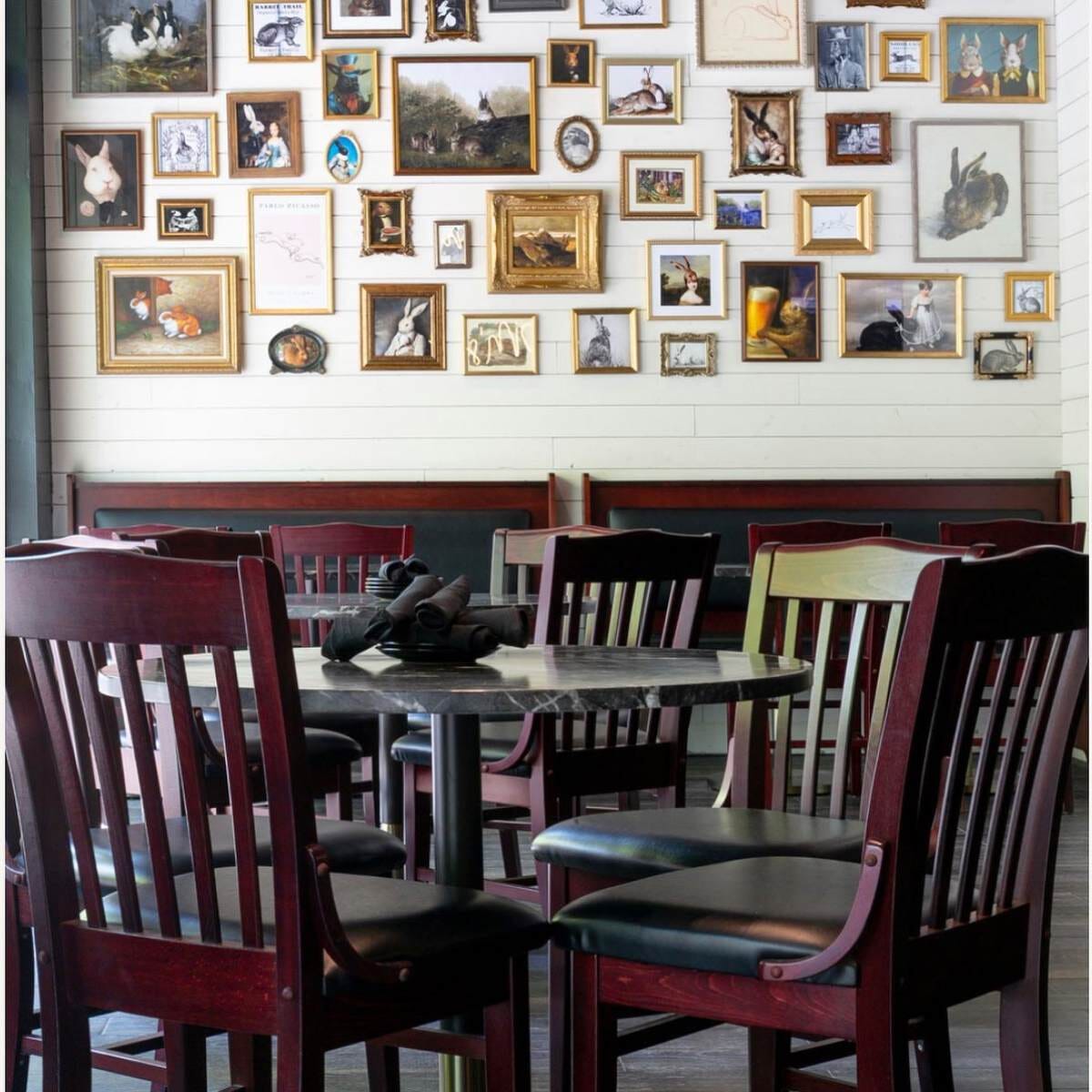 Solid Wood Schoolhouse Restaurant Chair in Dark Mahogany