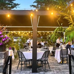 Stackable Powder Coated Aluminum Chair with Textilene Gray Seat and Back in Charcoal