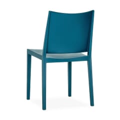 Stackable Indoor/Outdoor Resin Chair With Square Back in Blue