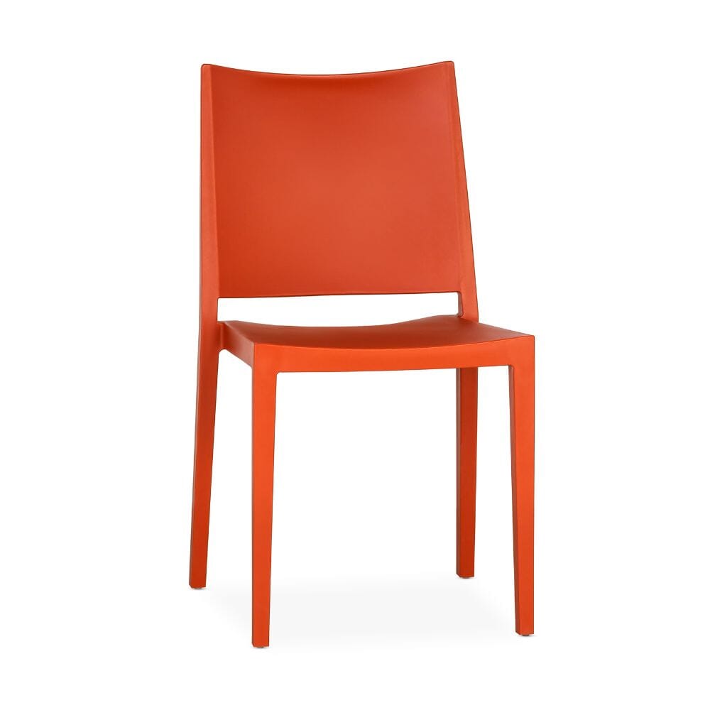 Orange Stackable Resin Restaurant Chair