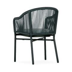 Stackable Outdoor Restaurant Armchair with Gray Seat and Back