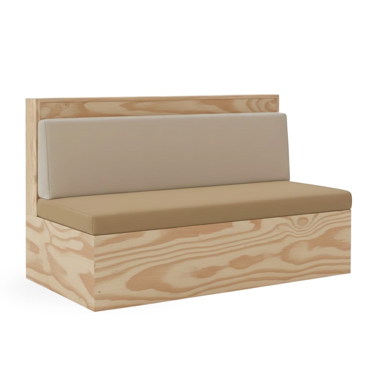 Lykke Scandinavian Restaurant Booth with Upholstered Cushions