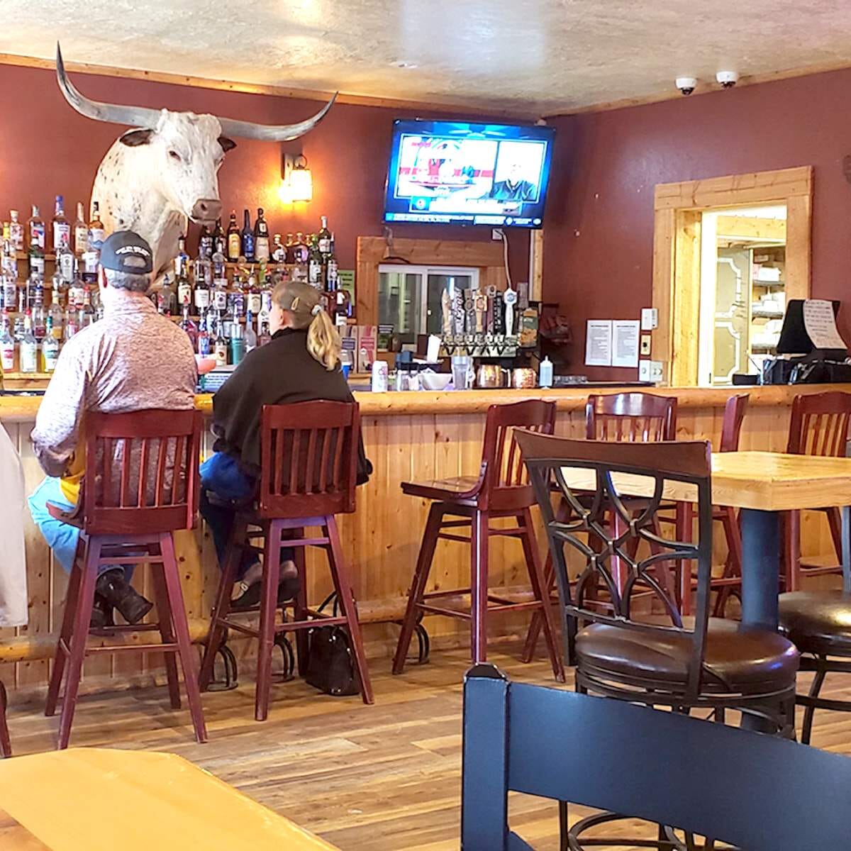 Solid Wood Schoolhouse Restaurant Bar Stool in Walnut With Swivel Seat