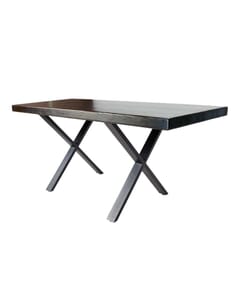 Black Powder-Coated Welded Steel Table Base (5" x 28")  (Install)