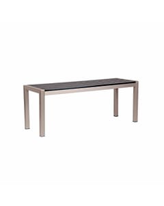 Pewter Synthetic Wood Aluminum Restaurant Table (31" x 31")