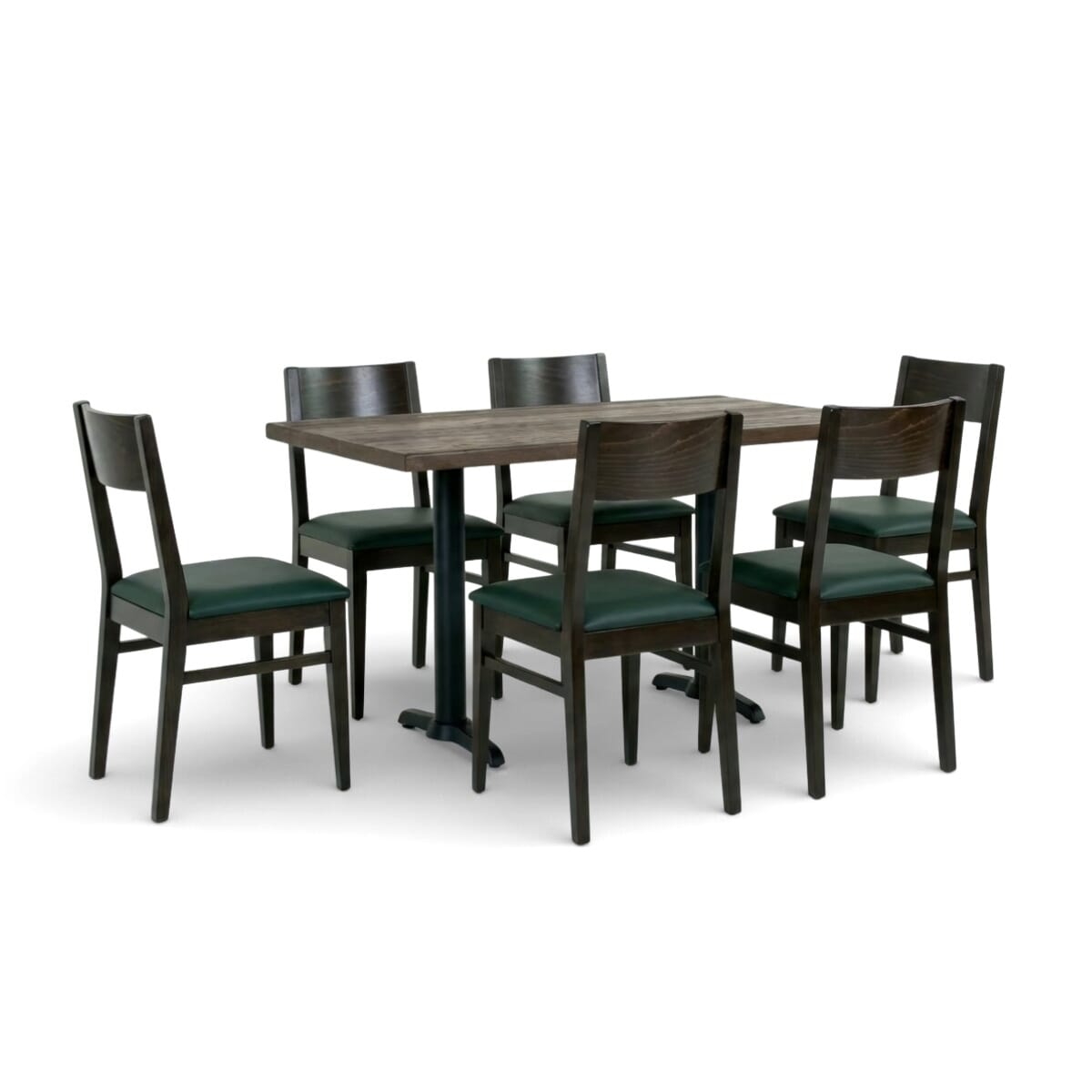 Indoor Medium Rectangular Reclaimed Wood Restaurant Table