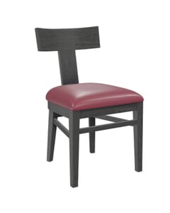 Storm Grey T-Back Side Chair with Upholstered Seat (Front)
