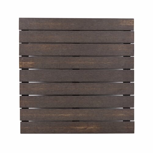 Brushed Brown Synthetic Teak Wood Outdoor Restaurant Table Top