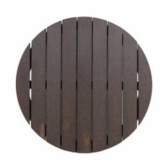 Brushed Brown Synthetic Teak Wood Outdoor Restaurant Table Top