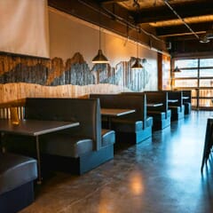 Three Button Style Tufted Restaurant Booth