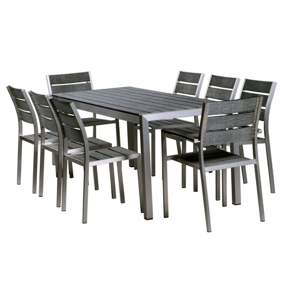 Grey aluminium outdoor table deals