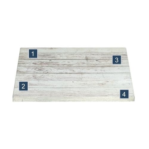 Realistic White Faux Wood Composite Table Top