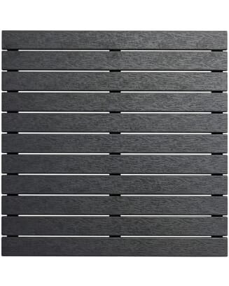 Black Synthetic Teak Wood Outdoor Restaurant Table Top