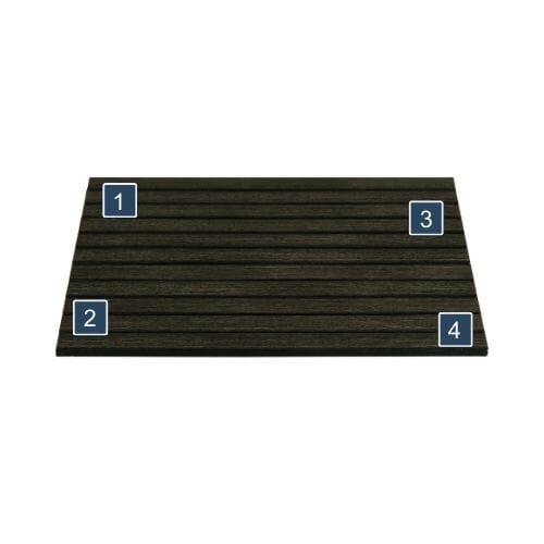 Brushed Brown Faux Wood Outdoor Table Top Features