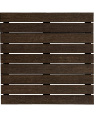 Brushed Brown Synthetic Teak Wood Outdoor Restaurant Table Top
