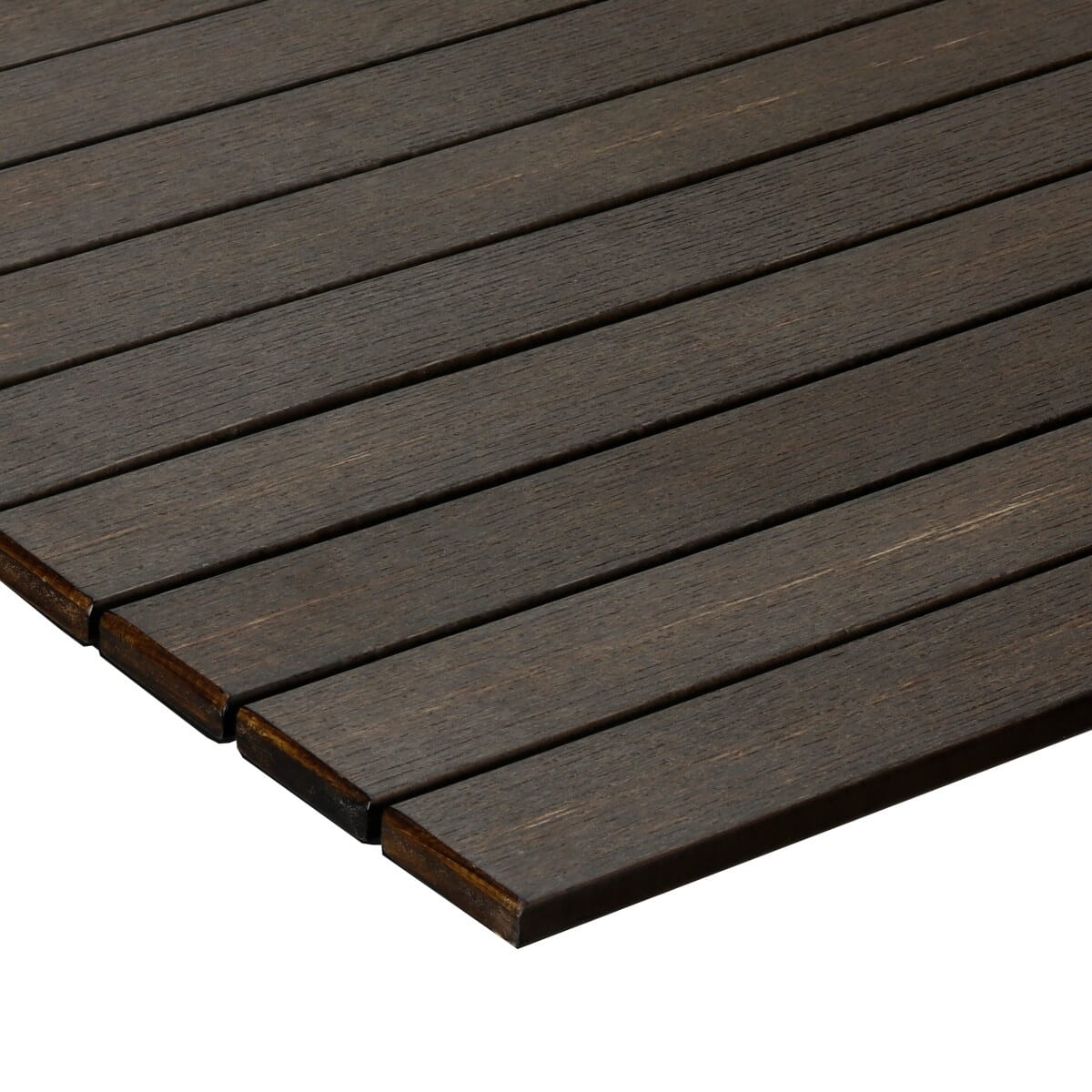 Brushed Brown Synthetic Teak Wood Outdoor Restaurant Table Top