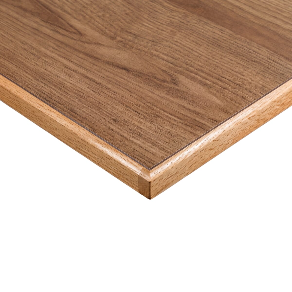 Custom Commercial Laminate Table Top with Wood Edge